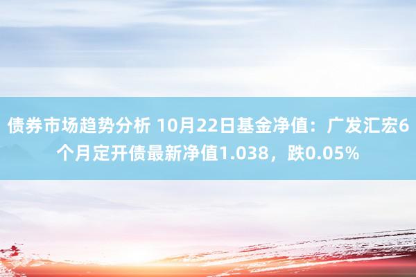 债券市场趋势分析 10月22日基金净值：广发汇宏6个月定开债最新净值1.038，跌0.05%