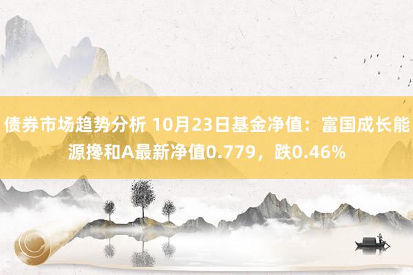 债券市场趋势分析 10月23日基金净值：富国成长能源搀和A最新净值0.779，跌0.46%