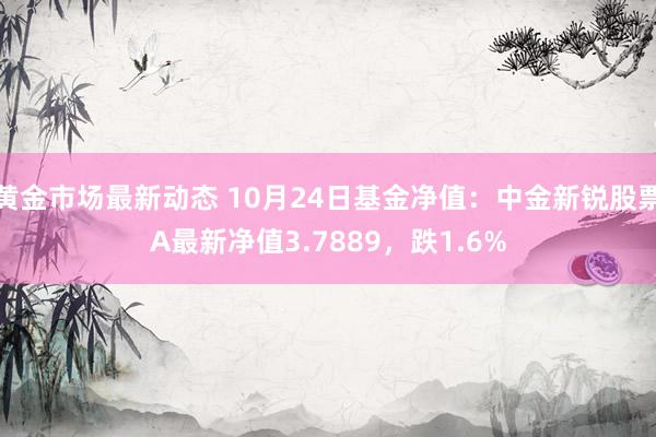 黄金市场最新动态 10月24日基金净值：中金新锐股票A最新净值3.7889，跌1.6%