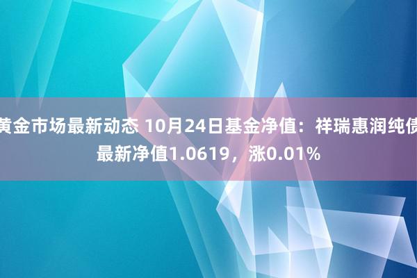 黄金市场最新动态 10月24日基金净值：祥瑞惠润纯债最新净值1.0619，涨0.01%