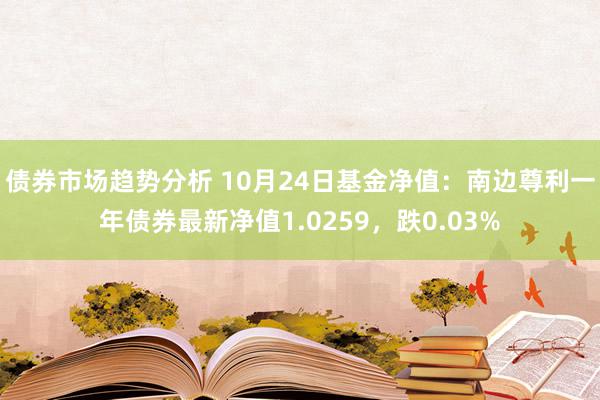 债券市场趋势分析 10月24日基金净值：南边尊利一年债券最新净值1.0259，跌0.03%