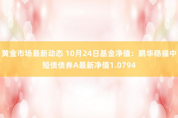 黄金市场最新动态 10月24日基金净值：鹏华稳福中短债债券A最新净值1.0794