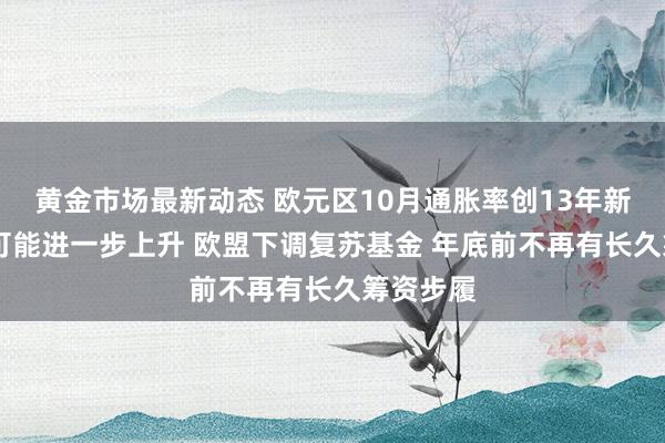 黄金市场最新动态 欧元区10月通胀率创13年新高 畴昔可能进一步上升 欧盟下调复苏基金 年底前不再有长久筹资步履