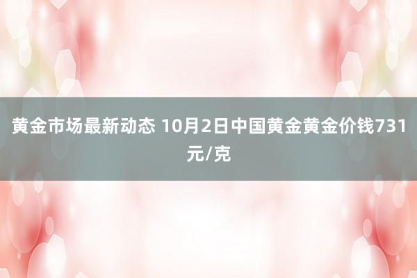 黄金市场最新动态 10月2日中国黄金黄金价钱731元/克