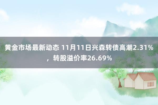 黄金市场最新动态 11月11日兴森转债高潮2.31%，转股溢价率26.69%