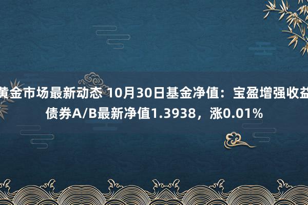 黄金市场最新动态 10月30日基金净值：宝盈增强收益债券A/B最新净值1.3938，涨0.01%