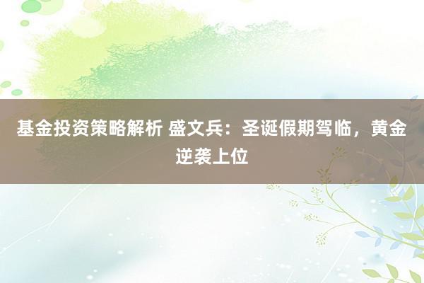 基金投资策略解析 盛文兵：圣诞假期驾临，黄金逆袭上位