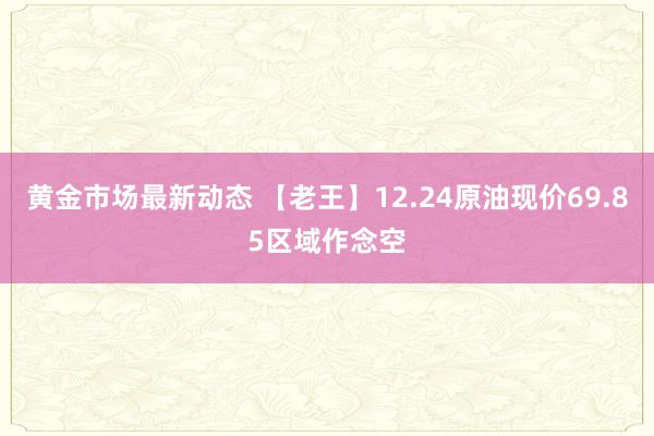 黄金市场最新动态 【老王】12.24原油现价69.85区域作念空