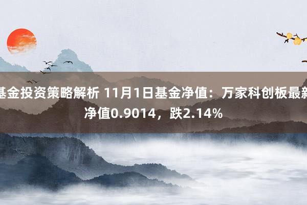 基金投资策略解析 11月1日基金净值：万家科创板最新净值0.9014，跌2.14%