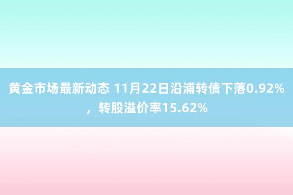 黄金市场最新动态 11月22日沿浦转债下落0.92%，转股溢价率15.62%