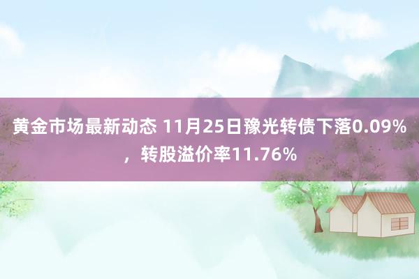 黄金市场最新动态 11月25日豫光转债下落0.09%，转股溢价率11.76%