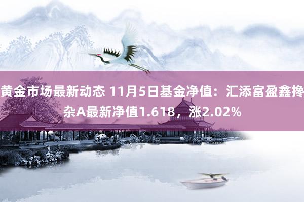 黄金市场最新动态 11月5日基金净值：汇添富盈鑫搀杂A最新净值1.618，涨2.02%