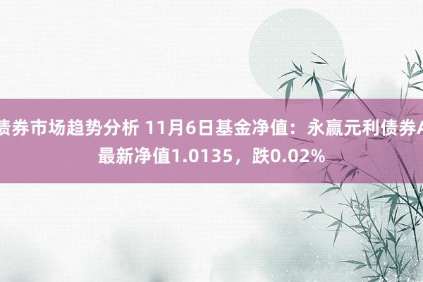 债券市场趋势分析 11月6日基金净值：永赢元利债券A最新净值1.0135，跌0.02%