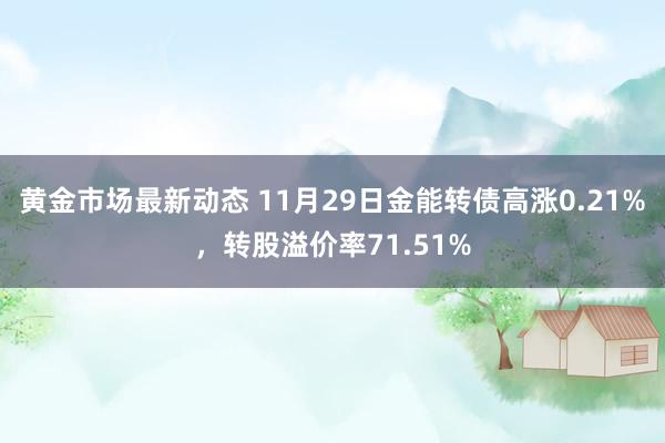 黄金市场最新动态 11月29日金能转债高涨0.21%，转股溢价率71.51%