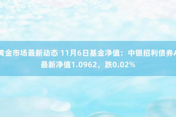 黄金市场最新动态 11月6日基金净值：中银招利债券A最新净值1.0962，跌0.02%