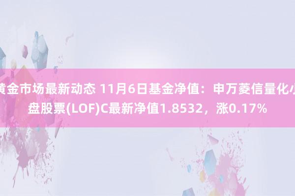 黄金市场最新动态 11月6日基金净值：申万菱信量化小盘股票(LOF)C最新净值1.8532，涨0.17%