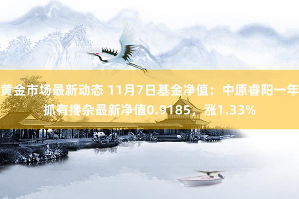 黄金市场最新动态 11月7日基金净值：中原睿阳一年抓有搀杂最新净值0.9185，涨1.33%