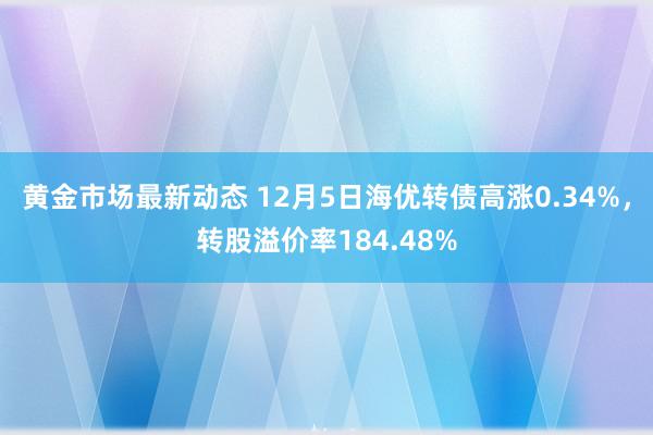 黄金市场最新动态 12月5日海优转债高涨0.34%，转股溢价率184.48%