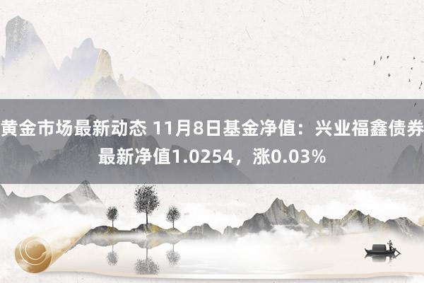 黄金市场最新动态 11月8日基金净值：兴业福鑫债券最新净值1.0254，涨0.03%