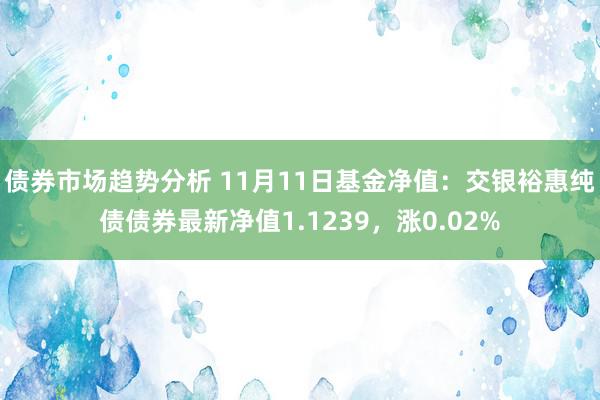 债券市场趋势分析 11月11日基金净值：交银裕惠纯债债券最新净值1.1239，涨0.02%