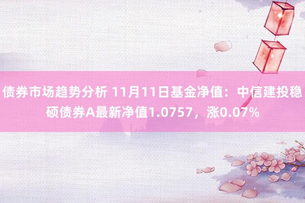 债券市场趋势分析 11月11日基金净值：中信建投稳硕债券A最新净值1.0757，涨0.07%