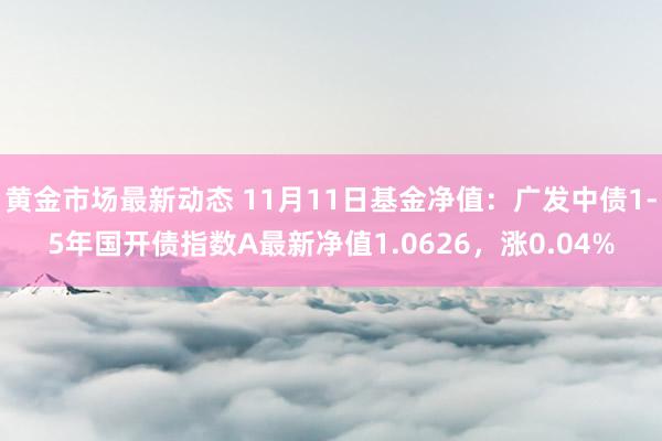 黄金市场最新动态 11月11日基金净值：广发中债1-5年国开债指数A最新净值1.0626，涨0.04%