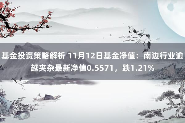 基金投资策略解析 11月12日基金净值：南边行业逾越夹杂最新净值0.5571，跌1.21%