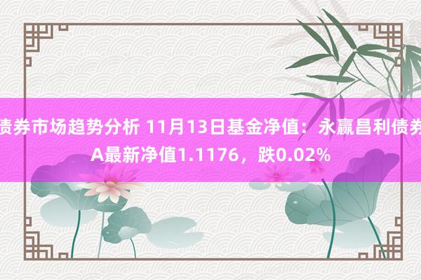 债券市场趋势分析 11月13日基金净值：永赢昌利债券A最新净值1.1176，跌0.02%