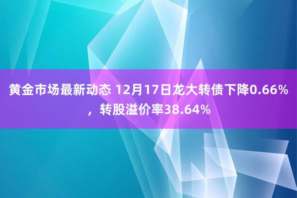 黄金市场最新动态 12月17日龙大转债下降0.66%，转股溢价率38.64%