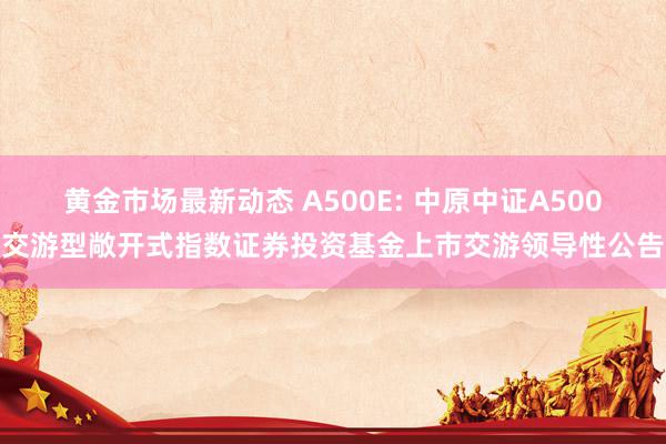 黄金市场最新动态 A500E: 中原中证A500交游型敞开式指数证券投资基金上市交游领导性公告