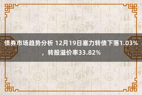 债券市场趋势分析 12月19日塞力转债下落1.03%，转股溢价率33.82%