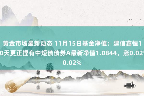 黄金市场最新动态 11月15日基金净值：建信鑫恒120天更正捏有中短债债券A最新净值1.0844，涨0.02%