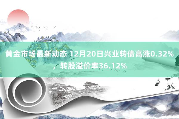 黄金市场最新动态 12月20日兴业转债高涨0.32%，转股溢价率36.12%