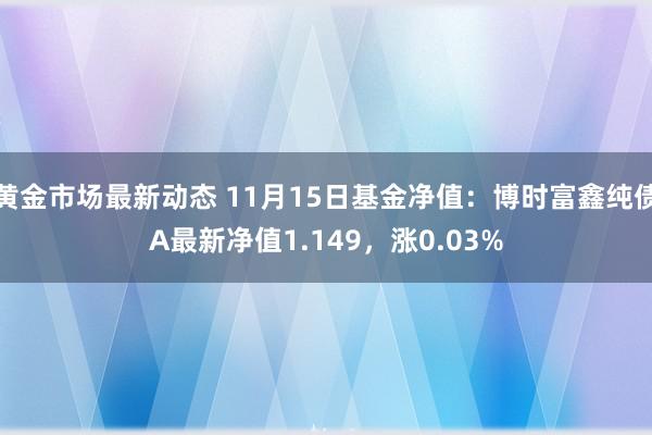 黄金市场最新动态 11月15日基金净值：博时富鑫纯债A最新净值1.149，涨0.03%