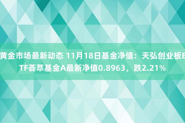 黄金市场最新动态 11月18日基金净值：天弘创业板ETF荟萃基金A最新净值0.8963，跌2.21%