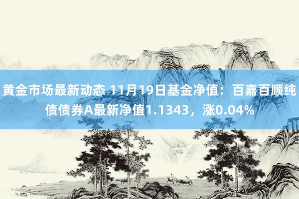 黄金市场最新动态 11月19日基金净值：百嘉百顺纯债债券A最新净值1.1343，涨0.04%