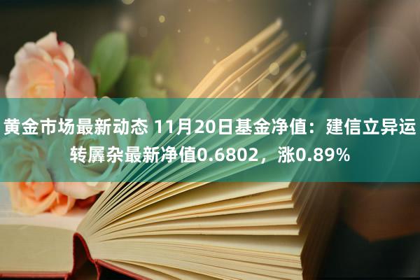 黄金市场最新动态 11月20日基金净值：建信立异运转羼杂最新净值0.6802，涨0.89%