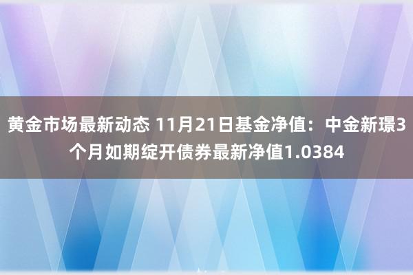 黄金市场最新动态 11月21日基金净值：中金新璟3个月如期绽开债券最新净值1.0384