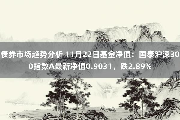 债券市场趋势分析 11月22日基金净值：国泰沪深300指数A最新净值0.9031，跌2.89%