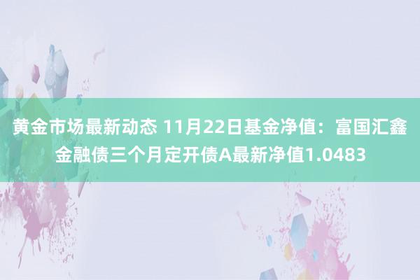 黄金市场最新动态 11月22日基金净值：富国汇鑫金融债三个月定开债A最新净值1.0483