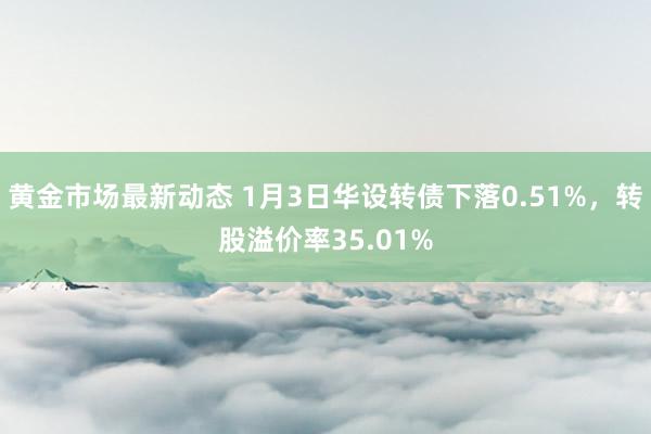 黄金市场最新动态 1月3日华设转债下落0.51%，转股溢价率35.01%