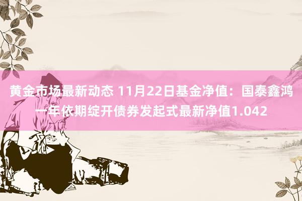 黄金市场最新动态 11月22日基金净值：国泰鑫鸿一年依期绽开债券发起式最新净值1.042