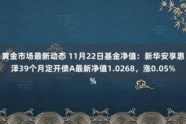 黄金市场最新动态 11月22日基金净值：新华安享惠泽39个月定开债A最新净值1.0268，涨0.05%