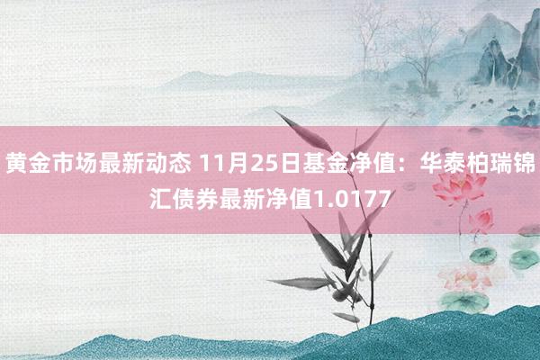 黄金市场最新动态 11月25日基金净值：华泰柏瑞锦汇债券最新净值1.0177