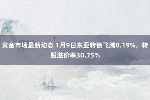 黄金市场最新动态 1月9日东亚转债飞腾0.19%，转股溢价率30.75%