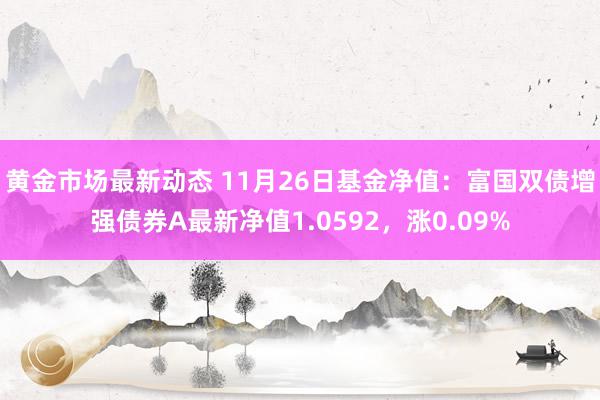 黄金市场最新动态 11月26日基金净值：富国双债增强债券A最新净值1.0592，涨0.09%