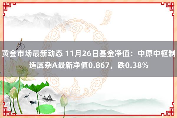 黄金市场最新动态 11月26日基金净值：中原中枢制造羼杂A最新净值0.867，跌0.38%